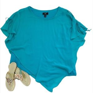 AGB teal poncho top